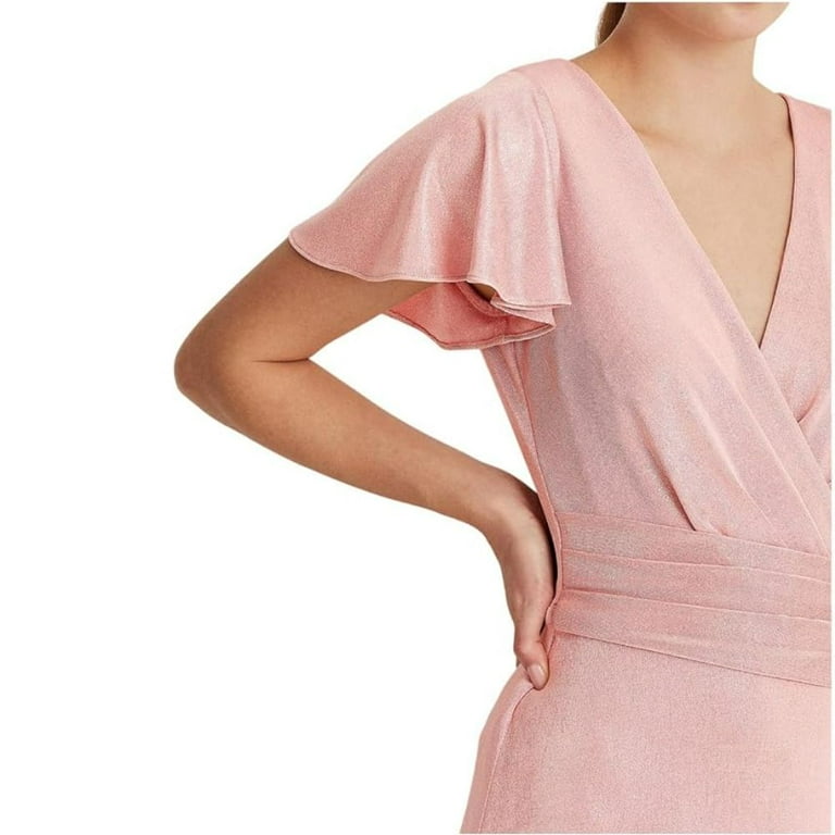 Lauren Ralph Lauren Women's Foiled Jersey Cocktail Dress (6, Pink