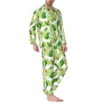 thumbnail image 2 of Fotbe Avocado And Tropical Palm Leaves Pattern Long Sleeve Pajama Set for Men,Sleepwear Set,2-piece Loungewear Set,Soft PJs Comfy Nightwear with Pockets-X-Large, 2 of 7