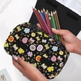 thumbnail image 6 of Sikiie Flower Butterfly Print Flip Double-layer Pencil Case, All-purpose Stationery Bag for Study and Office, Zipper Design, Unisex, 6 of 7