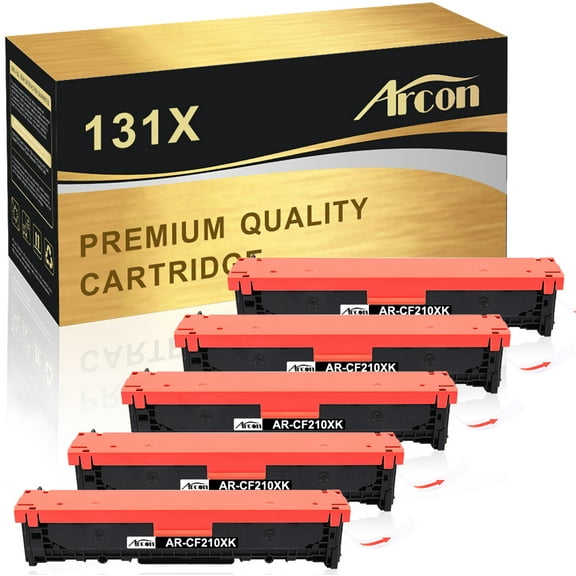 Arcon 5-Pack Compatible Toner for HP 131X CF210X Pro 200 Color M251n M251nw MFP M276nw M276n Printers (Black)