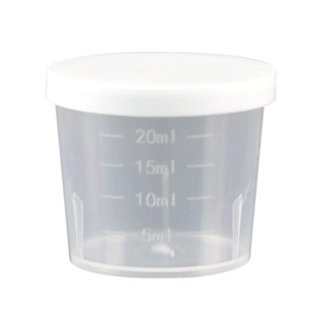 Set of 30 small measuring cups (100 ml, transparent, PP, for frequent use)  - Wood, Tools & Deco