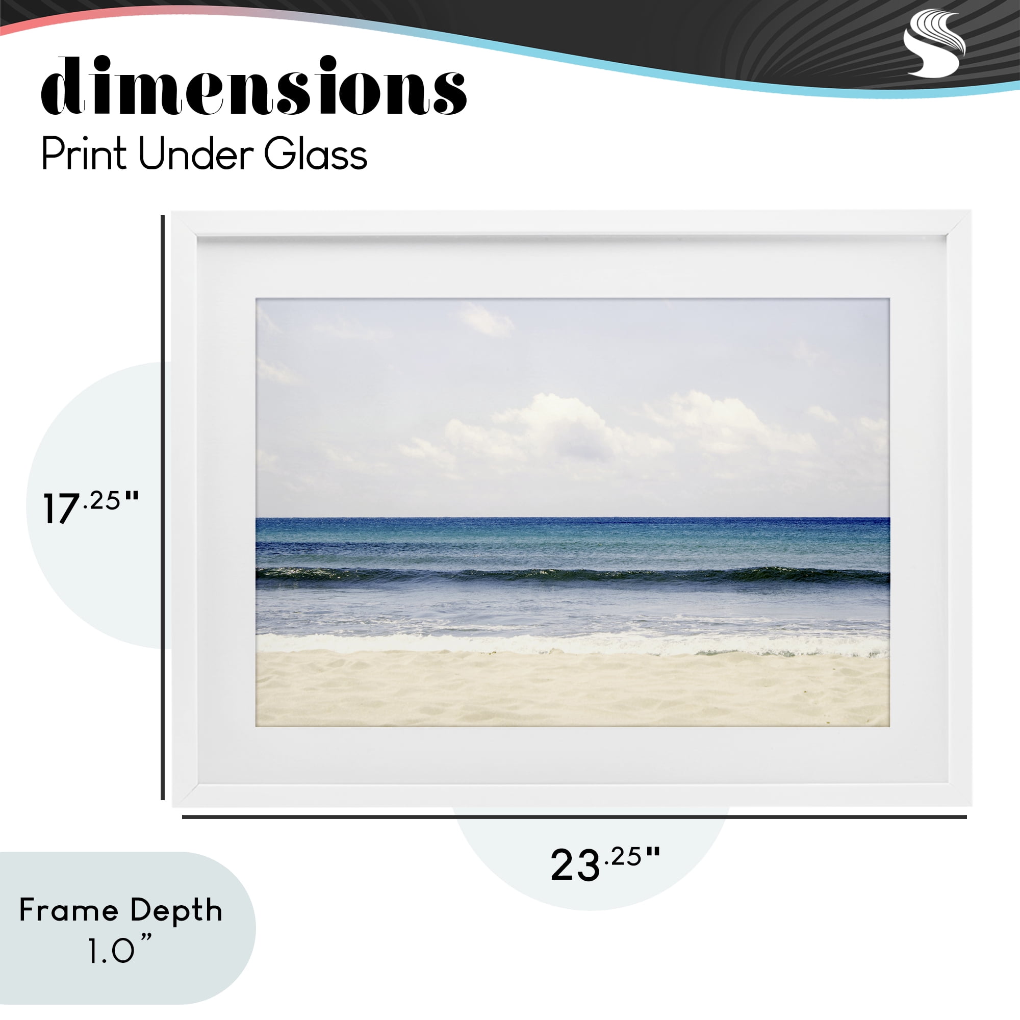 Stupell Industries Summer Seaside Escape White Framed Print Under Glass, design by Gemma Bardot