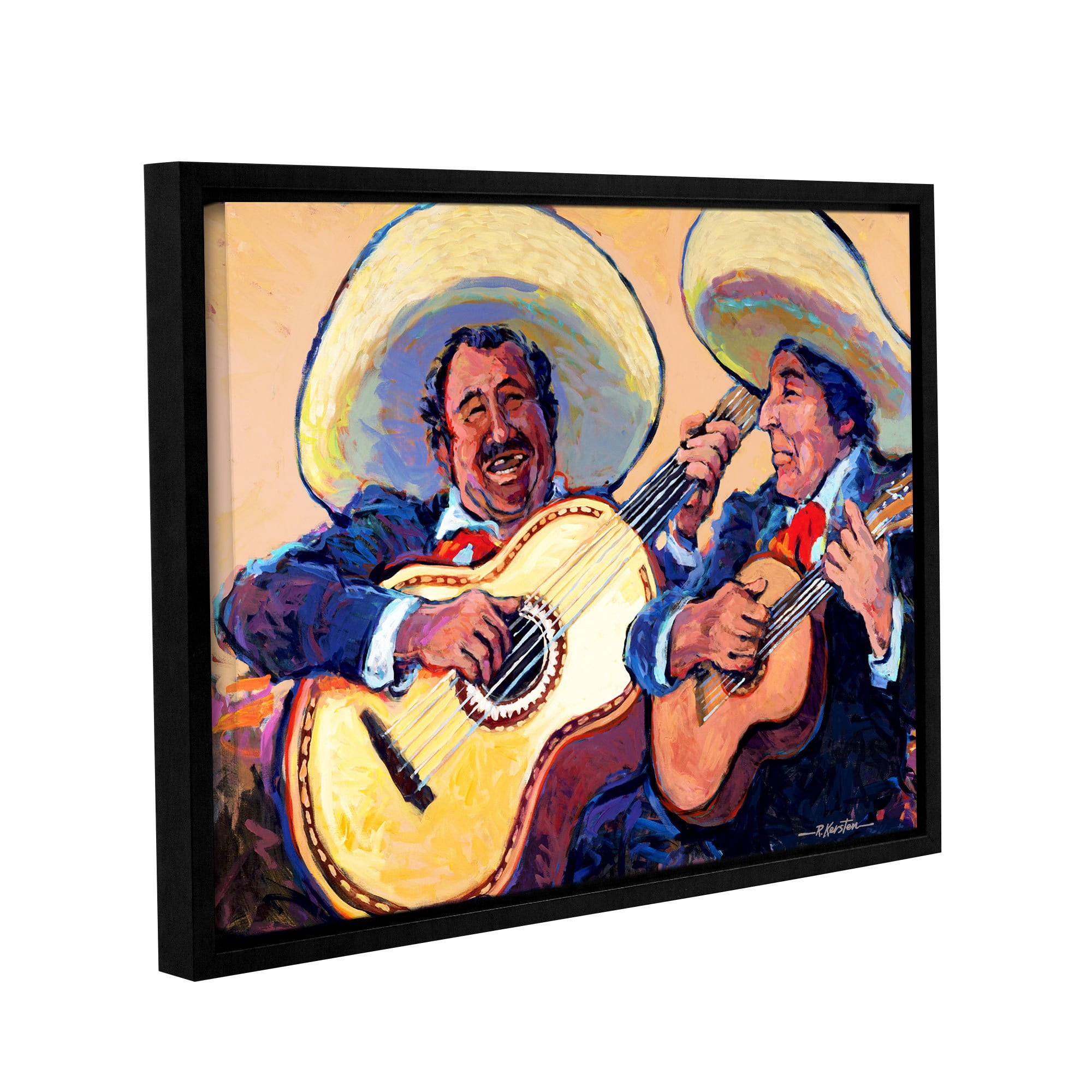 ArtWall Rick Kersten "Mariachi De Cabo" Gallery-wrapped Floater-framed Canvas