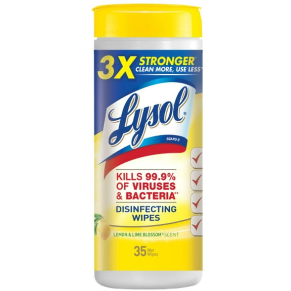 Lysol Disinfecting Wipes, Lemon & Lime Blossom 35 ea (Pack of 6)