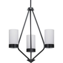 P400021 Elevate 3 Light 21-3/4" Wide Pillar Candle Chandelier with Etched Glass Shades