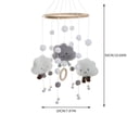 thumbnail image 4 of Móvil de cuna para bebé, juguete de desarrollo hecho , decoración giratoria con de cabellero, juguetes colgantes para cuna, decoración de gris perfke Móvil de cuna, 4 of 4