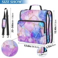 thumbnail image 2 of FORMRS Zipper Binder with Shoulder Strap 2-inch Ring 500 Sheet Capacity File Bag, Pastel Pink Marble Pattern, 2 of 5