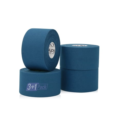 OK TAPE Athletic Sports Tape（4 Packs) - 45ft Per Roll Very Strong Tape for Athlete & Sport Trainers & First Aid Injury Wrap, Perfect for Fingers Ankles Wrist on Bat, Hockey Stick - White