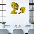 thumbnail image 2 of GUOOL Creative Wall Hanging Clocks, 3D DIY Sticker Stylish Mute for Office Dining Room Golden, 2 of 7