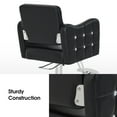 thumbnail image 6 of BarberPub 360° Swivel Hydraulic Salon Chair, Hairstylist Styling Chair, Black, 6 of 9