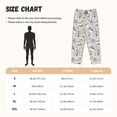 thumbnail image 2 of Cauagu Fastfood 2 Pajama Pants for Women Loose Fit Wide Leg Trouser Pants Casual Elastic Waist Drawstring Lounge Pants, 2 of 6