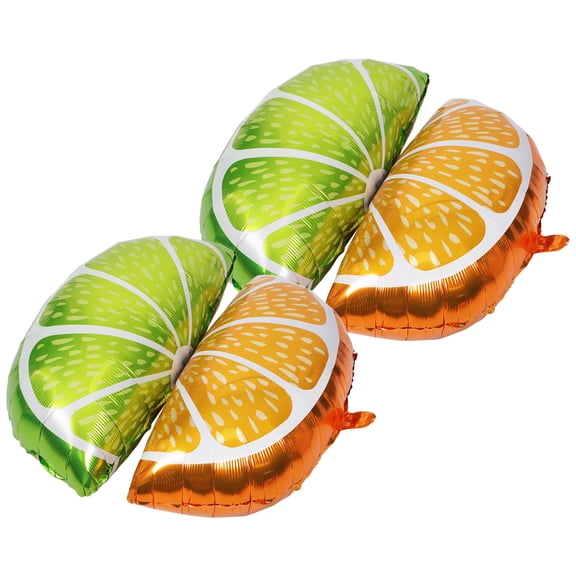 Niceauty 4Pcs Fruit Foil Balloons Decoration Assorted Color for Birthday Party Supplies