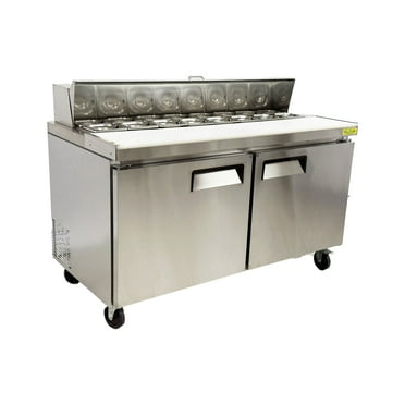 60 in. Two-Door Refrigerator Sandwich & Salad Prep Table 16.6 Cu.Ft. Commercial Mega Top Refrigerator Kitchen Salad Table