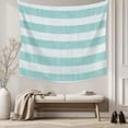 thumbnail image 5 of Aqua Striped Tapestry for Bedroom Wall Hanging Tapestry, Rustic Farmhouse Stripes Ceiling Backdrop Tapestries Poster Blanket Wall Decor for Teens Room Living Room Dorm 55" x 73", 5 of 8