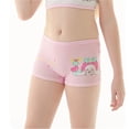 thumbnail image 3 of Beilxfa 4 Pack Girls Breathable Underwear Toddler Cartoon Prints Underpants Elastic Cotton Boyshort Panties for 2-12Y Kids, 3 of 6