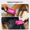thumbnail image 2 of Terviiix Hair Crimper with 4 Changeable Plates, Ceramic Crimping Iron for Hair Styling, Pink, 2 of 6