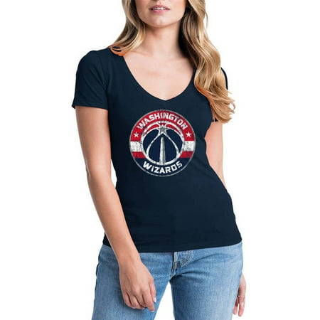- NBA Washington Wizards Women's Short Sleeve V Neck Graphic Tee
