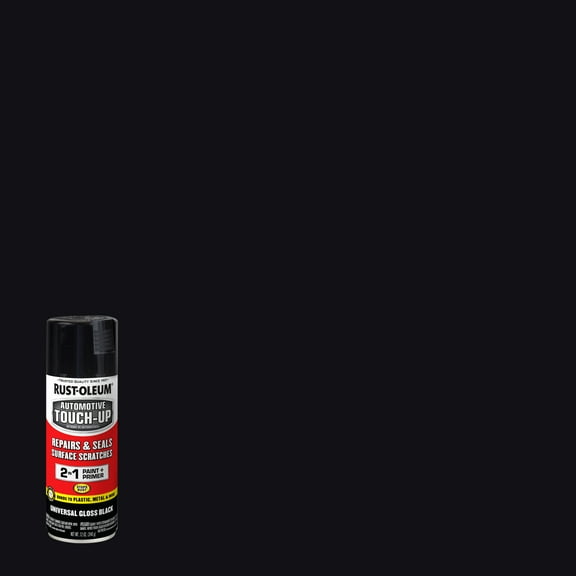 Black, Rust-Oleum Automotive Gloss Touch Up Paint and Primer in One Spray Paint-292320, 11 oz