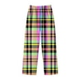 thumbnail image 5 of Pantalones largos de franela a cuadros, térmicos, casuales, de moda, para niños y niñas., 5 of 5
