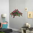 thumbnail image 7 of Nearly Natural 24" Bougainvillea Hanging Basket Artificial Plant, Pink, 7 of 7