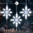 thumbnail image 1 of [Timer 3Pcs Christmas Window Lights Decorations,Battery Powered Christmas Window Hanging White Lighted Lucky Star Shaped LED Sucker Lamp for Xmas Tree, 1 of 5