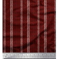 thumbnail image 1 of Soimoi Polyester Crepe Fabric Leaves & Swirl Block Print Fabric by Yard 52 Inch Wide, 1 of 2