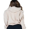 thumbnail image 2 of Autumn Womens Casual Zip Up Hoodie  Long Sleeve Solid Color Drawstring Sweatshirts with Pockets Khaki M, 2 of 6