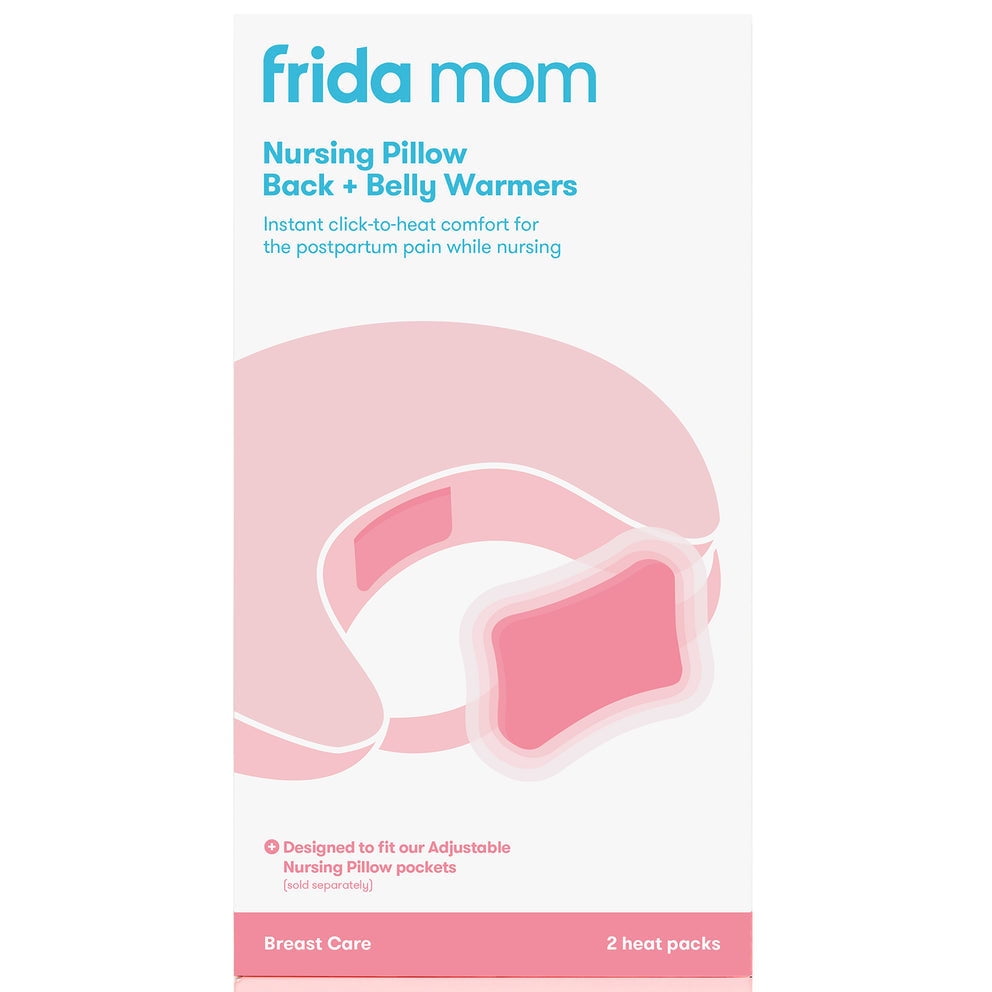 Frida Mom Adjustable Nursing Pillow with Back and Belly Warmers for