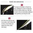 thumbnail image 3 of 98mm 10.5g Crankbaits Tackle Useful Long Casting Lure Fish Hooks Floating Minnow Baits Minnow Lures COLOR C, 3 of 8