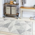thumbnail image 3 of ReaLife Rugs Machine Washable Area Rug Runner - Living Room Bedroom Bathroom Kitchen Entryway Office - Padded Low Pile Stain Resistant Premium - Modern Geometric Contemporary - Miles - Gray 2'6" x 8', 3 of 5