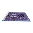 thumbnail image 2 of Ahgly Company Machine Washable Indoor Round Persian Blue Traditional Area Rugs, 5' Round, 2 of 4
