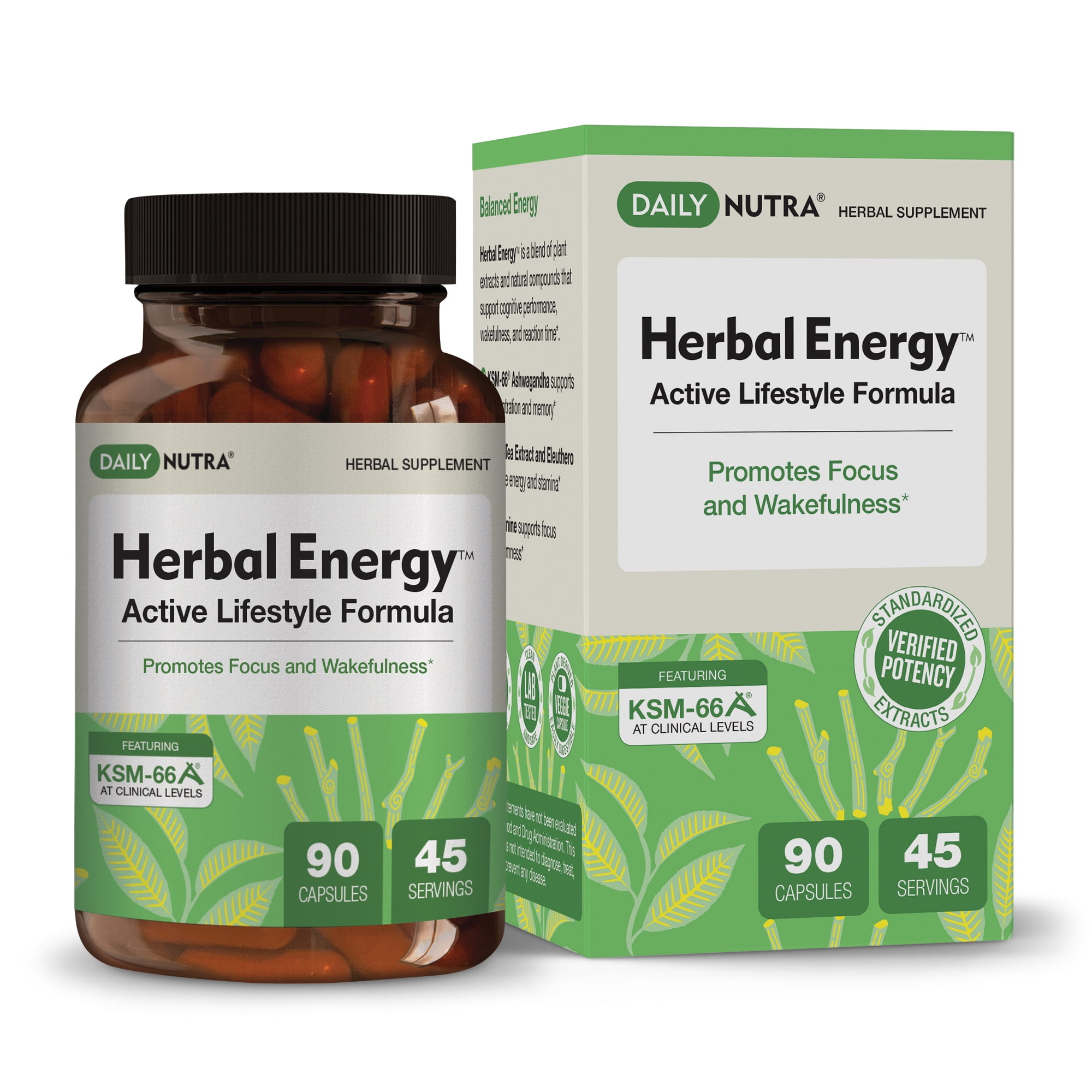 Herbal Energy By DailyNutra Focus Supplement Energy Pill With Green herbal-energy-by-dailynutra-focus-supplement-energy-pill-with-green