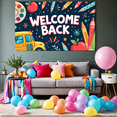 thumbnail image 3 of LUUFILx Welcome Back Banner Backdrop School Supplies Photography Props Classroom Party Decorations Welcome Back Background Student Teacher School Bus Pencil Decor, 3 of 7