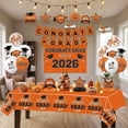 thumbnail image 6 of Graduation 2026 Decorations Tableware,46pcs White Orange Graduation Plates & Napkins Cups for Congrats Grad Class Of 2026 Party Supplies (Orange), 6 of 6