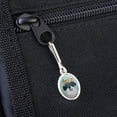 thumbnail image 3 of Funny Puppy Flowers in Hair Antiqued Oval Charm Clothes Purse Suitcase Backpack Zipper Pull Aid, 3 of 4