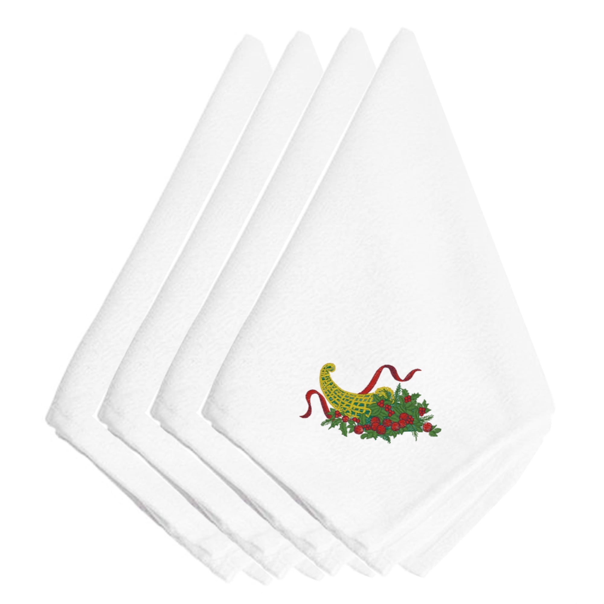 Christmas Bounty Embroidered Napkins Set of 4 EMBT2977NPKE