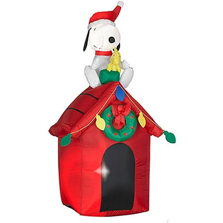 4' Airblown Inflatables Peanuts Snoopy and Woodstock on 