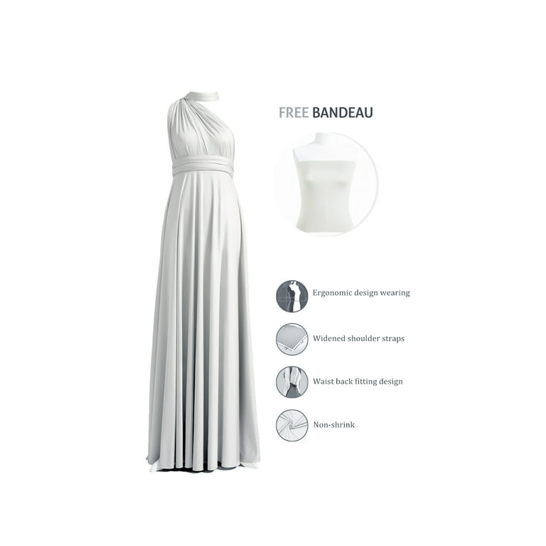 72styles Infinity Dress with Bandeau, Convertible Bridesmaid Dress, Long,  Plus Size, Multi-Way Dress, Twist Wrap Dress