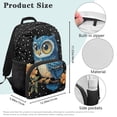 thumbnail image 7 of HUIACONG Cute Owl Print School Backpack for Boys Girls Ages 6-18 Large Capacity Water Resistant Bookbag for Elementary Middle High School Students Daily Use Travel Back to School Gift, 7 of 7