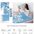 thumbnail image 4 of Hello Winter Throw Flannel Blanket 40x60In Snowflake Blue Super Soft Cozy Bed Blanket, Lightweight Plush Fuzzy Bed Throw for Bedroom Sofa Couch Living Room, 4 of 4
