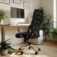 thumbnail image 3 of HELLHERO Moon Star Print Office Chair Slipcover Elastic, Washable Rotating Chairs Cover, High Back Office Seat Cover Size S, 3 of 7
