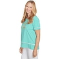 thumbnail image 3 of Alfred Dunner Womens Owl Knit Striped Tee, 3 of 4