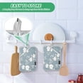 thumbnail image 6 of Two Pieces Of Square Heat Insulation Pad Oven Mitts 7x9.8 Inch Oven Microwave Kitchen Cooking Baking Cloth White Flowers, 6 of 7