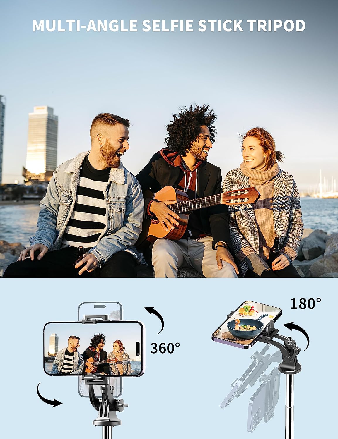 SelfieShow 71 inch Phone Tripod with Wireless Remote photo 3