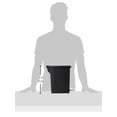 thumbnail image 3 of simplehuman - Papelera rectangular de 10 litros/2,6 galones, compacta, delgada, para baño u oficina, plástico negro, 3 of 5