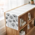 thumbnail image 6 of Table Runners 72 Inches Long Dress Scarves, Black Dandelion Farmhouse Kitchen/Dining Table Runner, Coffee Tablerunners, Country Modern Minimalist Flower 14x72 Inch, 6 of 9