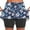 Blue, variant on Jacenvly New Summer Skorts for Women Trendy Women's Summer Flower Print Pleated Tennis Skirts Athletic Stretchy Yoga Fake Two Piece Shorts Skirt Lightweight Blue