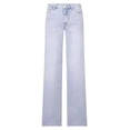 thumbnail image 4 of Seductiva Women's Wide Leg Jeans Women's Washed Ground Loose Slightly Cropped Mid Jeans Straight Leg Stretchy Jeans, 4 of 5