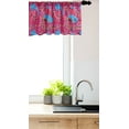 thumbnail image 3 of Ambesonne Summer Window Valance, Tropic Abstract Banana Leaf, 42" x 12", Magenta Blue Apricot, 3 of 3