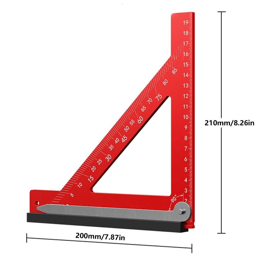 CEORPER 90 Degree Right Angled Protractors Ruler With Scale For Easy Line Drawing